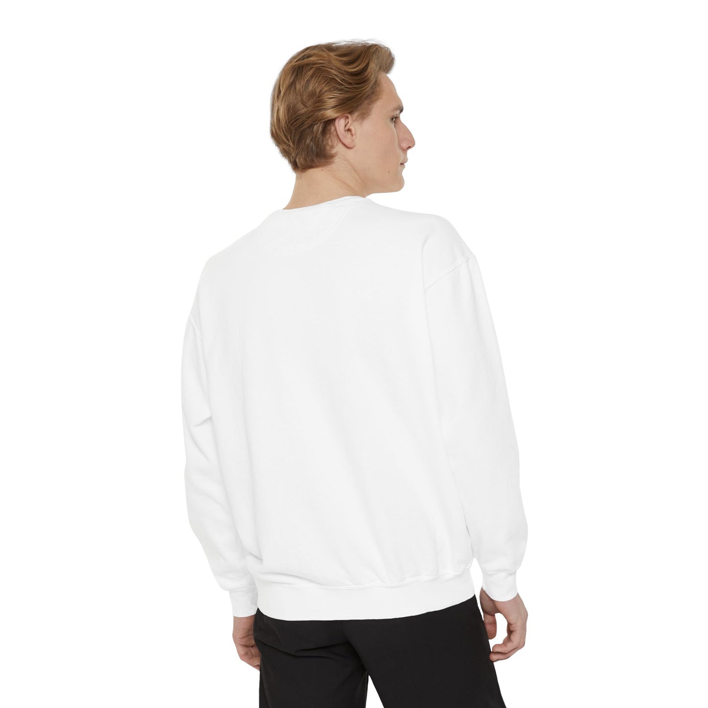 Everton Lane® Garment-Dyed Sweatshirt – White | Signature Black Embroidery