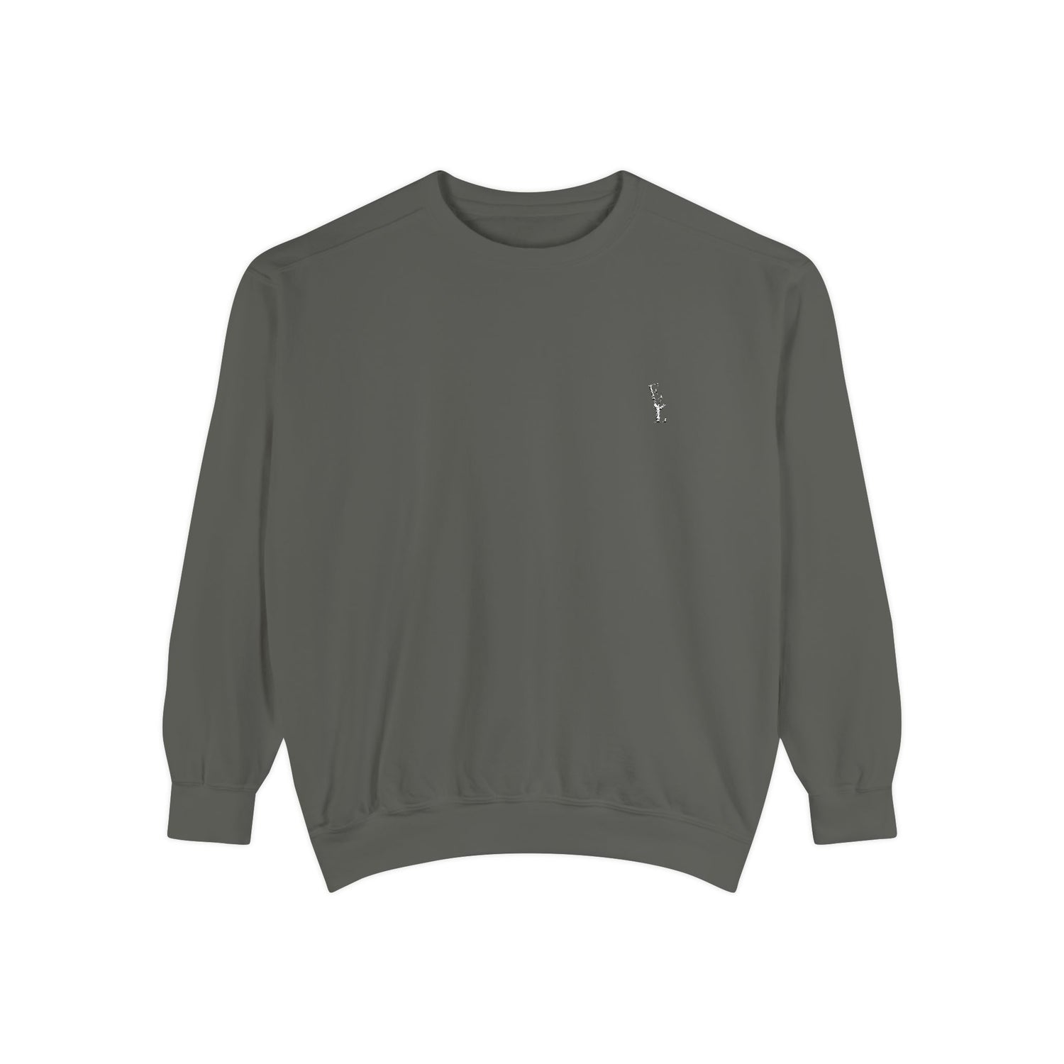 Everton Lane® Garment-Dyed Sweatshirt – Pepper | Signature Cream Embroidery